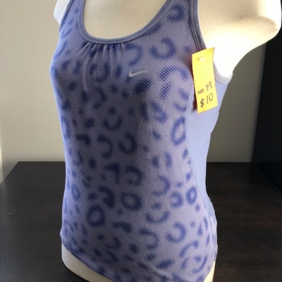 Purple Leopard Nike Medium Workout Tank - Picture 1 of 3
